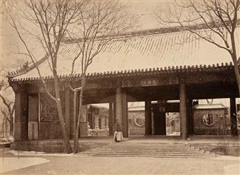 (CHINA) A large album with 24 photographs titled Vues de la légation de France à Pekin.